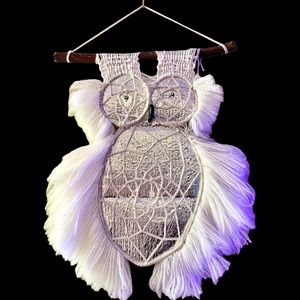 Birch Wood Snow Owl Dreamcatcher